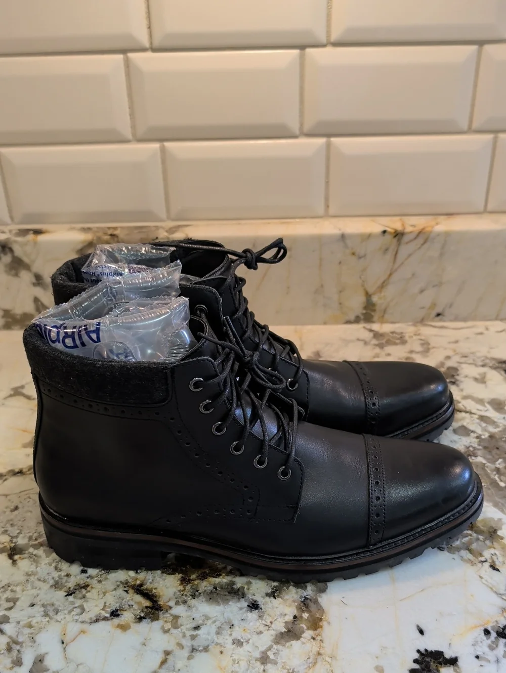 MEN'S MARK NASON, GENTLY PREOWNED BLACK SIZE 11.5 BOOTS